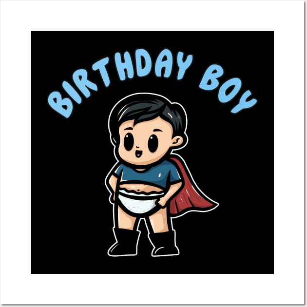 Birthday Boy | Superhero Boy is about to save the day Wall Art by Malinda